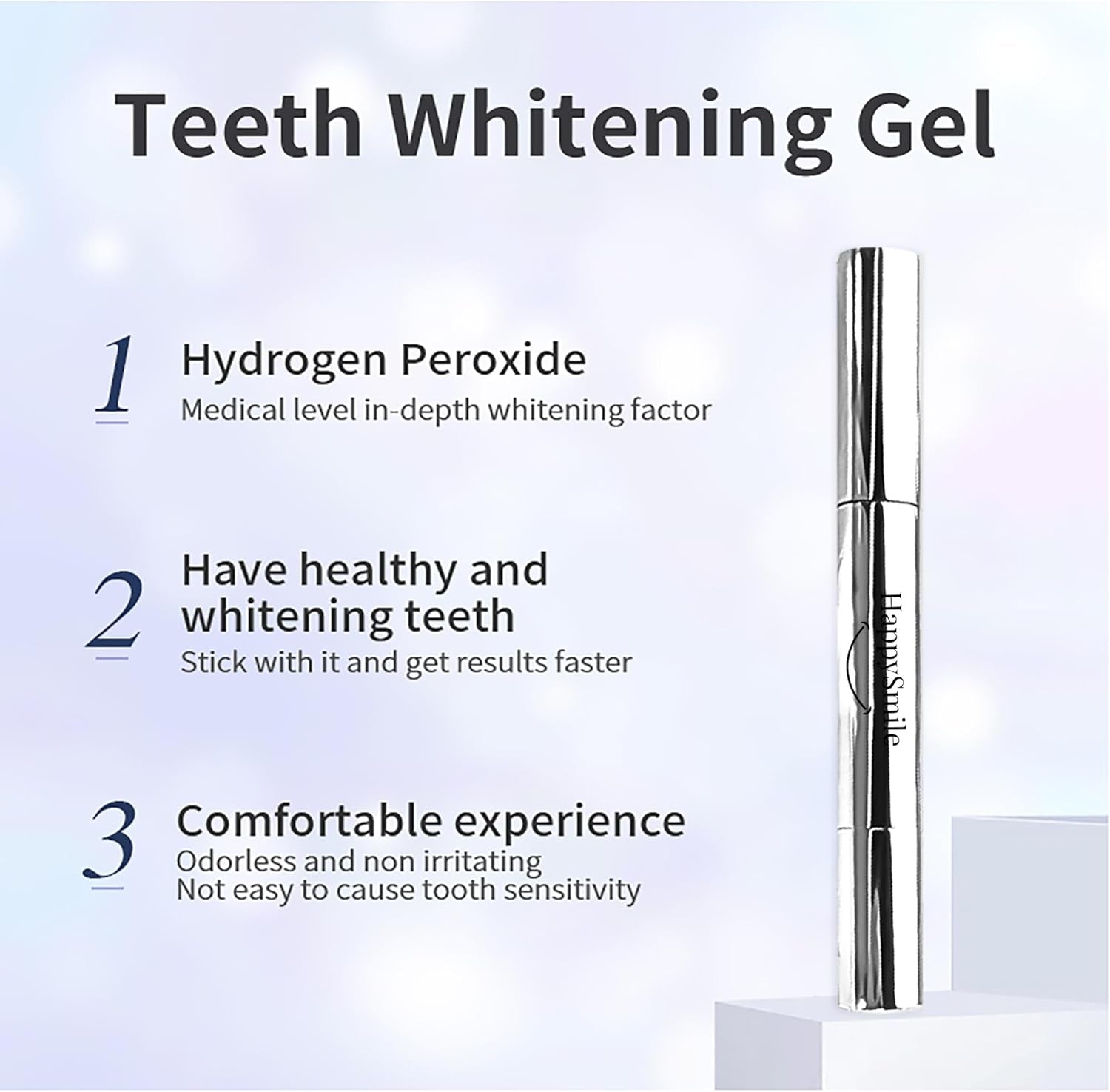 Teeth Whitening Pen Set of 3, Gentle on Sensitive Teeth | Achieve a Brighter Smile, Easier than Strips or Other Whitening Kits, Professional Results