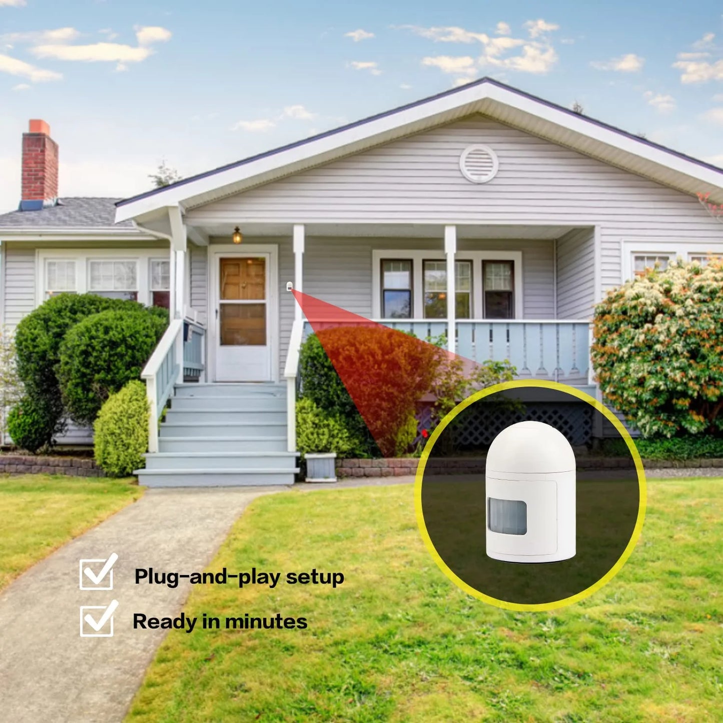 500Ft Range Security Sensors & Alarms, 2 Count
