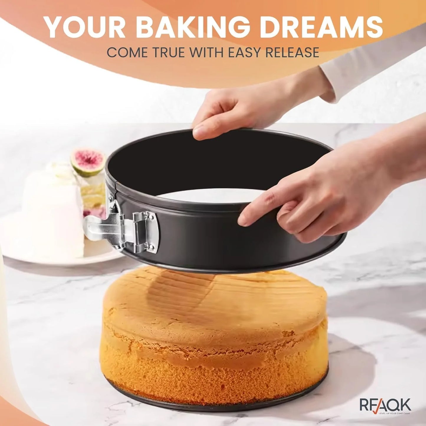 Non-Stick 6 Inch Cake Pan with Removable Bottom - Leakproof Springform Pan with 50Pcs Parchment Papers - Perfect for Cakes, Cheesecakes, and Compatible with 3 Qt Instant Pot - Bonus E-Book