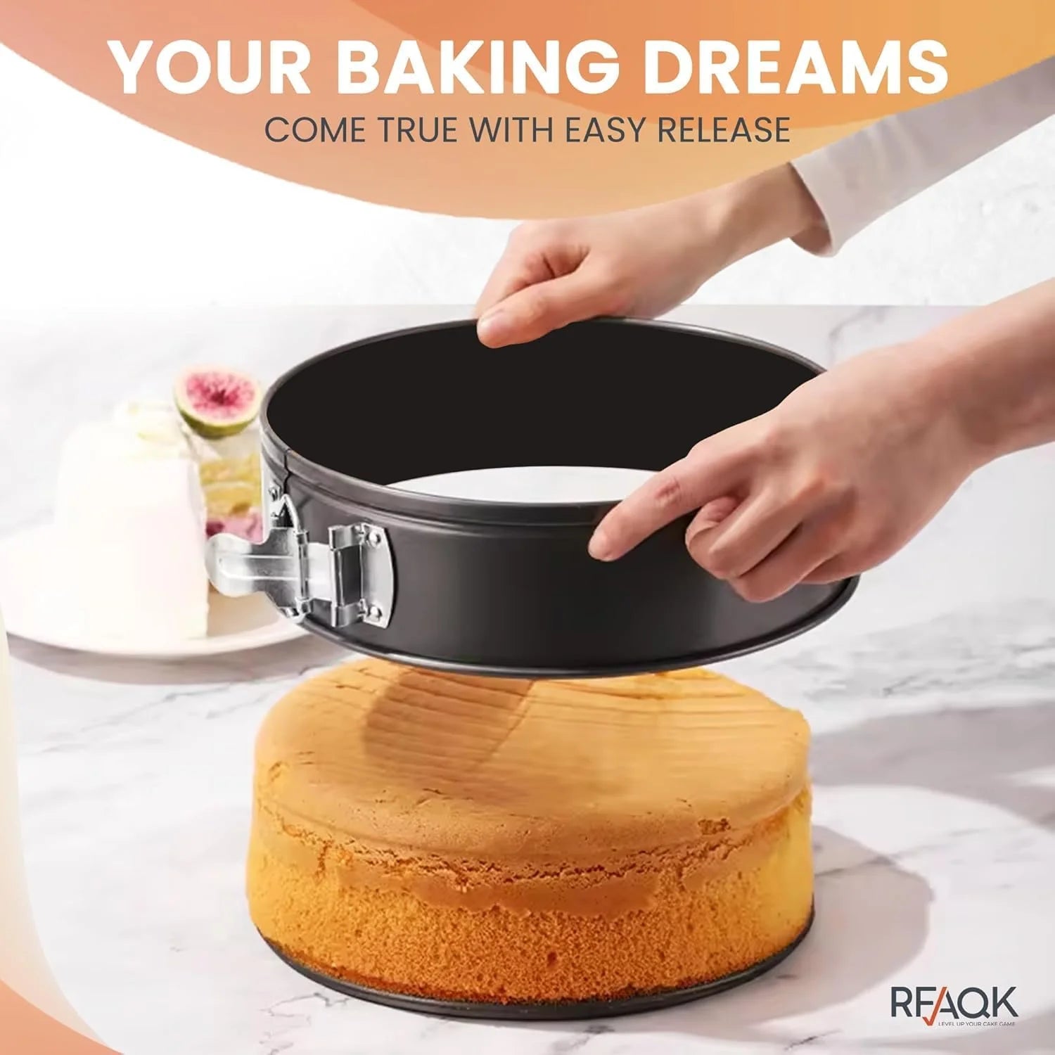 Non-Stick 6 Inch Cake Pan with Removable Bottom - Leakproof Springform Pan with 50Pcs Parchment Papers - Perfect for Cakes, Cheesecakes, and Compatible with 3 Qt Instant Pot - Bonus E-Book