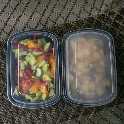 Meal Prep Container Reusable with Lids [25 Set] 24Oz. Ideal-Food Prep Containers, Food Storage Bento Box, Portion Control | Stackable | Microwave | Dishwasher | Freezer Safe