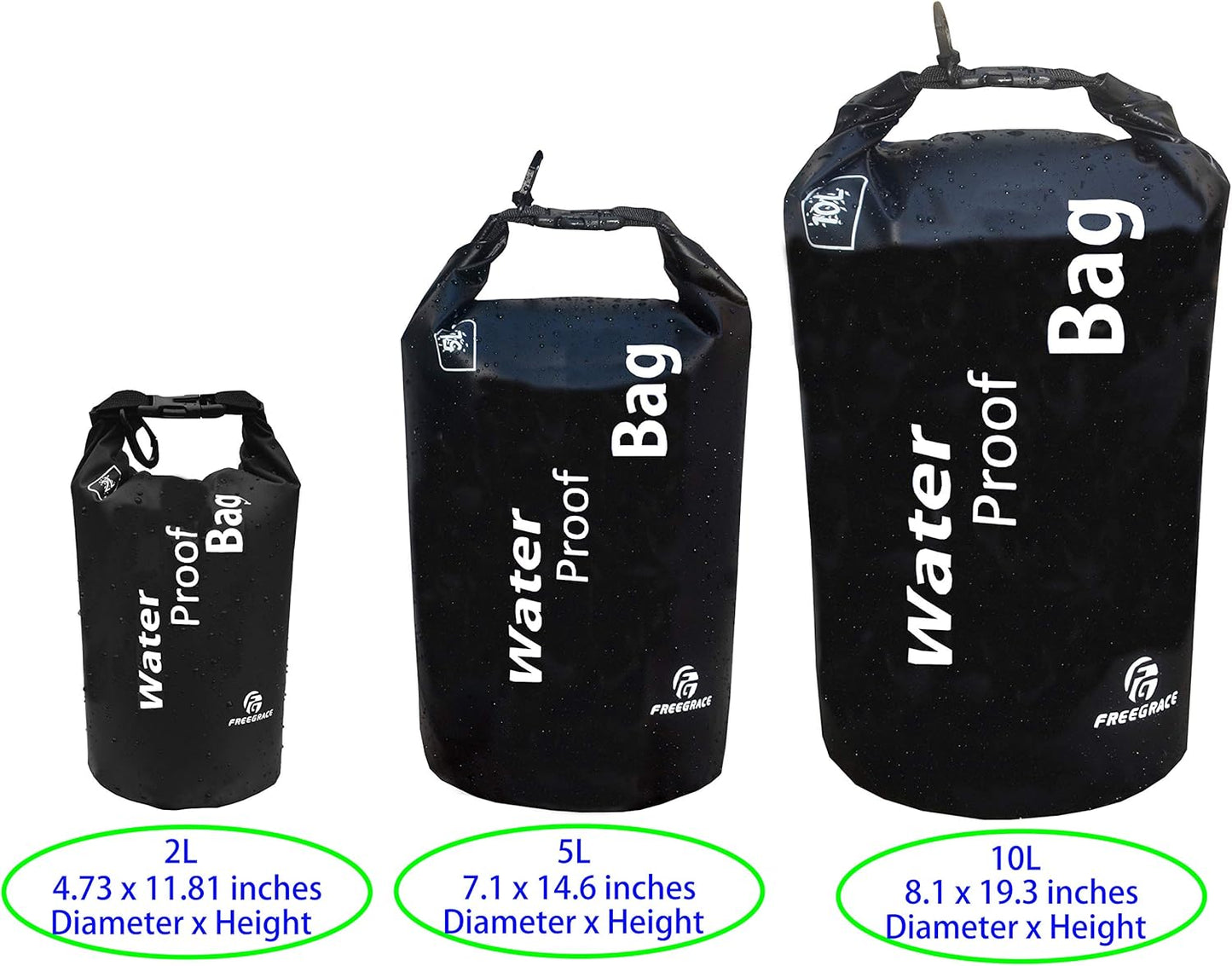 Lightweight Floating Dry Bag and Waterproof Phone Case Set, Double Zip-Lock Dry Sack for Water Sports, Rafting, Beach and Camping